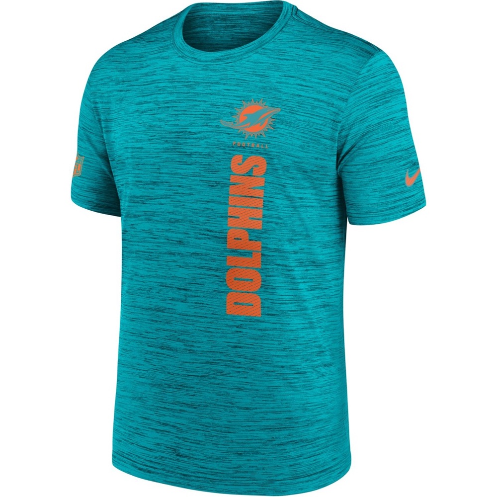 Boys Miami Dolphins Nike Aqua‎ Velocity Dri-FIT Short Sleeve T-Shirt NWT M 10/12